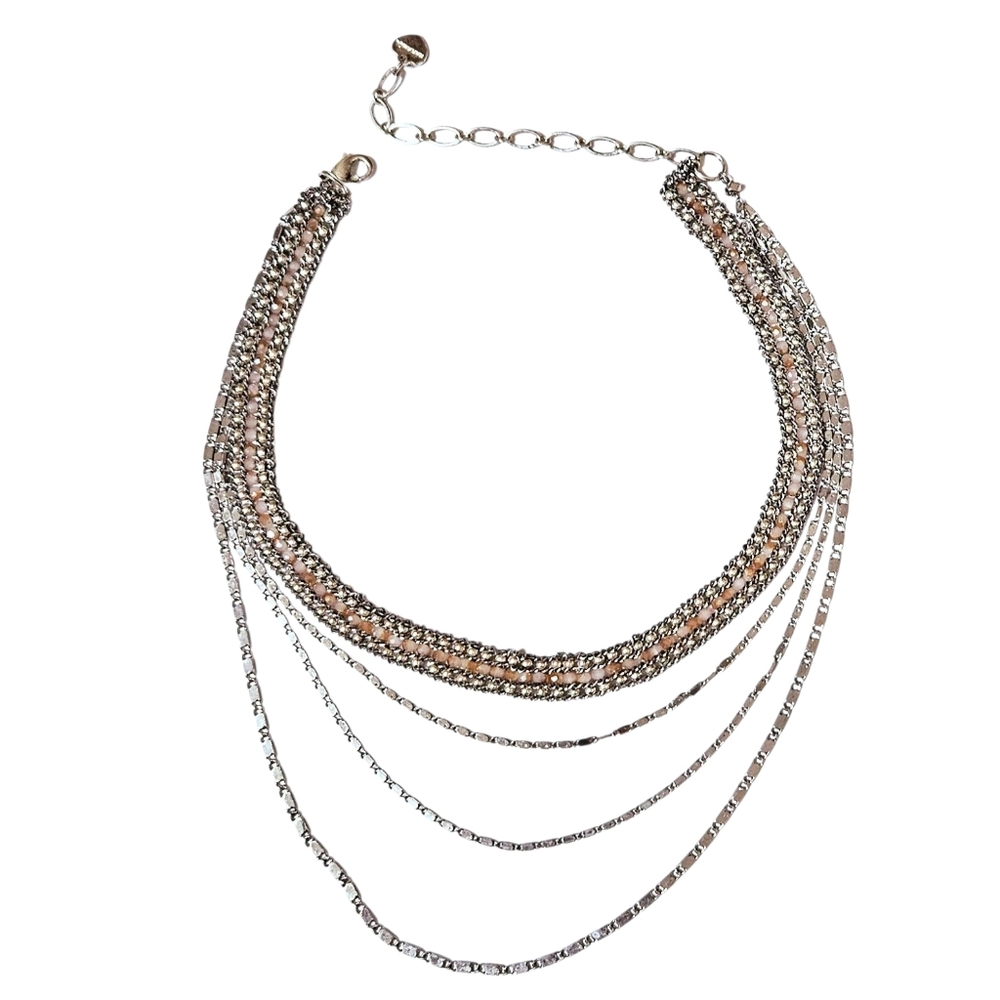 Nakamol Layered Silver Choker Necklace - Picture 2 of 5